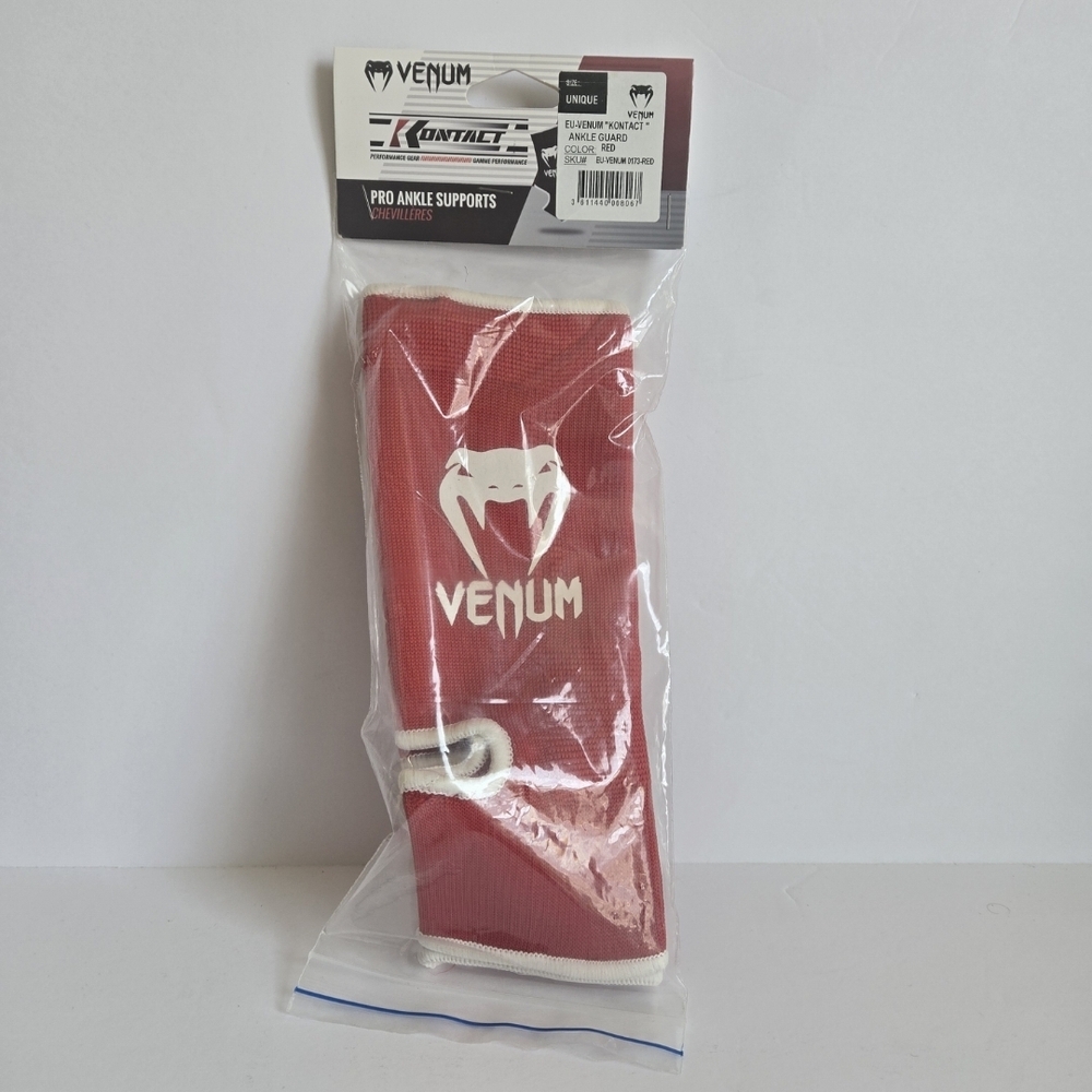Venum Kontact Slip-On MMA Pro Ankle Support Guards. Brand New With Tags. Red